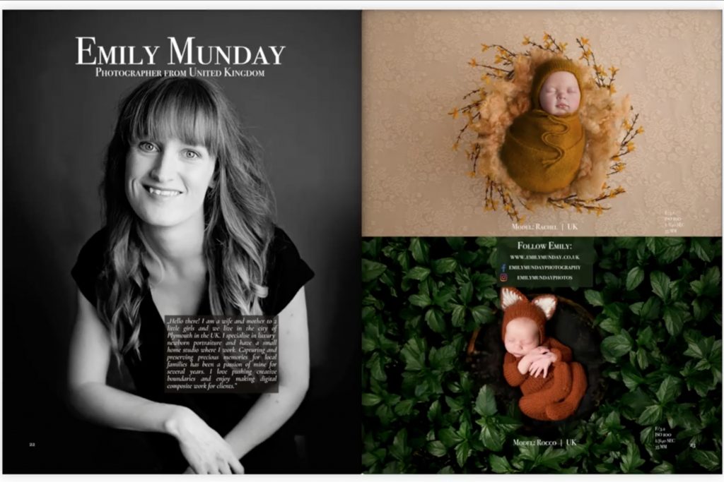 Published Plymouth Newborn Photographer Featured in Lensational Magazine baby photos