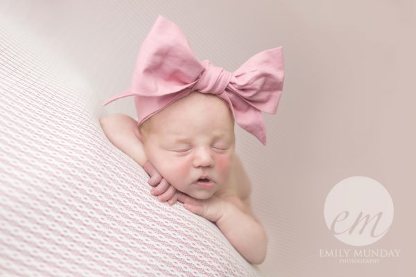Evie’s pink princess baby session in Plymouth